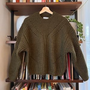 &Other Stories - Oversized Curved Knit Sweater - Green